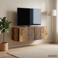 vidaXL Nástenná TV skrinka 98 x 31 cm Staré drevo Kompozitné drevo