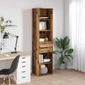 vidaXL Highboard Staré drevo 45 x 42,5 x 185 cm Kompozitné drevo