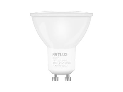 Žiarovka LED GU10 5W biela teplá RETLUX REL 37 4ks