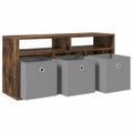 vidaXL Nízka skriňa so zásuvkou Dymová dub 87 x 27,5 x 43 cm