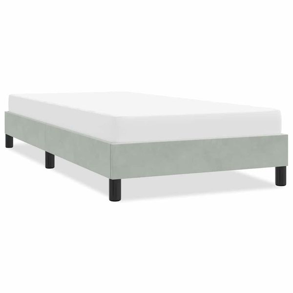 vidaXL Rám postele bez matraca Svetlosivá 100x210 cm Zamat