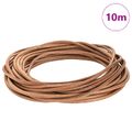 vidaXL Kožená šnúrka 1 Hnedá Ø4 mm x 10 m Koža