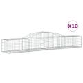 vidaXL Oblúkový gabionový kôš 10 ks 300x50x40/60 cm pozinkované železo
