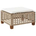 vidaXL záhradná stolička s vankúšom béžová 63,5x56x32 cm Poly ratan