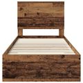 vidaXL Rám postele Staré drevo 90 x 190 cm Kompozitné drevo