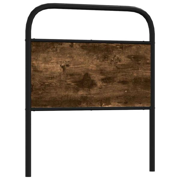 vidaXL Náhradné čelo postele, dymový dub, 80 cm, oceľ a umelé drevo