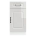 vidaXL Kuchynská spodná skrinka Kalmar, lesklá biela, kompozitné drevo