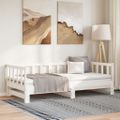 vidaXL Vysúvacia denná posteľ biela 80x200 cm masívna borovica