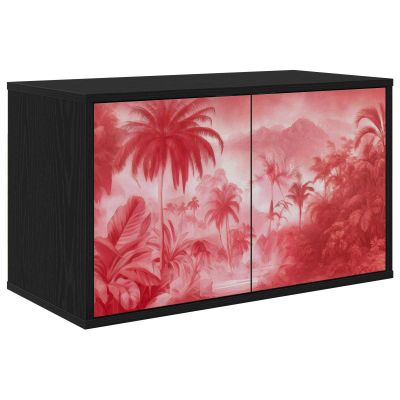 vidaXL Nástenný TV kabinet AACHEN 69 x 33 x 40 cm Čierny dub