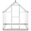 vidaXL Skleník so základovým rámom strieborný 224x169x202 cm hliník
