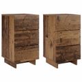vidaXL Nočný stolík 2 pcs Staré drevo 33,5 x 34,5 x 60 cm
