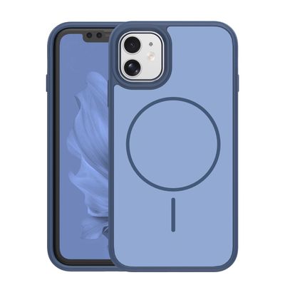 Puzdro Frame Thin Mag pre iPhone 11 tmavomodrá