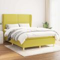 vidaXL Boxspring posteľ s matracom zelená 140x190 cm látka