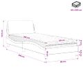 vidaXL Posteľ s matracom Dover tmavosivý 80x200 cm zamat