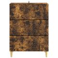 vidaXL Zásuvkový kabinet Dymový dub 66 x 34,5 x 90 cm Kompozitné drevo