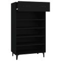 vidaXL Botník čierny 60x35x105 cm spracované drevo