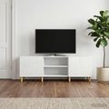 vidaXL TV skrinka 150 x 31 x 50 cm Biela s vysokým leskom