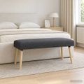 vidaXL lavička Jednofarebný Tmavosivá 110 x 40 x 46 cm Bouclé