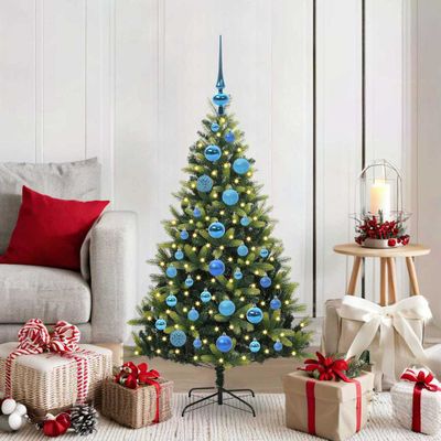 vidaXL Umelý vianočný stromček s kĺbmi 150 LED Zelená 120 cm PVC a PE