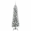 vidaXL Umelý vianočný stromček Biela 150 cm PVC, kov a plast