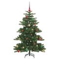 vidaXL Umelý Sklápací Vianočný Stromček Zelená 150 cm PVC a oceľ