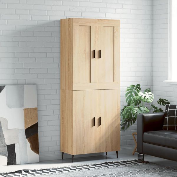 vidaXL Vysoká skrinka dub sonoma 69,5x34x180 cm spracované drevo