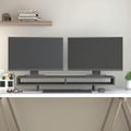 vidaXL Stojan na monitor sivý 100x27x14 cm masívna borovica