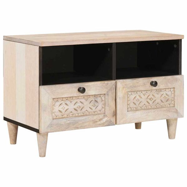 vidaXL TV jednotky so zásuvkou Biela 70 x 33 x 46 cm Kompozitné drevo