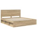 vidaXL Rám postele Sonoma 200 x 200 cm Masívne borovicové drevo