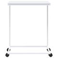 vidaXL Príručný stolík a kolieska biely 55x35x70 cm spracované drevo