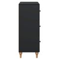 vidaXL Zásuvkový kabinet Čierna 66 x 34,5 x 90 cm Kompozitné drevo