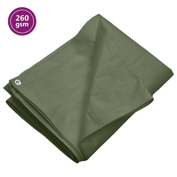 vidaXL Plachta 260 g/m² 2x3 m sivá HDPE