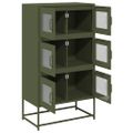 vidaXL Highboard Olive Green 68x39x123 cm Oceľ