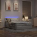 VidaXL Osmanská posteľ s matracom a LED diódami Taupe 140x200 cm Látka