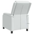 vidaXL Masážne relaxačné kreslo Biela Látka
