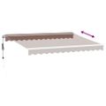 vidaXL Automaticky zaťahovacia markíza s LED hnedá 350x250 cm