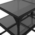 vidaXL Konferenčný stolík čierna sklenená doska 78,5x40x45 cm oceľ