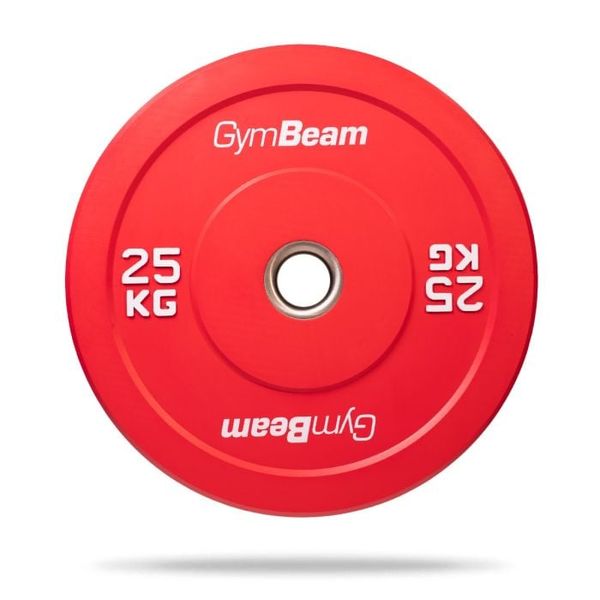 Gumový kotúč Bumper 51 mm - GymBeam, červená, 25 kg