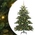 vidaXL Umelý Sklápací Vianočný Stromček Zelená 150 cm PVC a oceľ