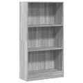 vidaXL Knižnica sivá sonoma 60x24x109 cm kompozitné drevo