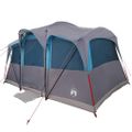 vidaXL Rodinný stan Modrá a šedá 435 x 255 x 216 cm Polyester a oceľ