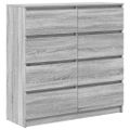 VidaXL Príborník Grey Sonoma 100x35x99 cm Engineered Wood