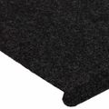vidaXL Samolepiace nášľapy na schody 15 ks 65x24,5x3,5 cm čierne