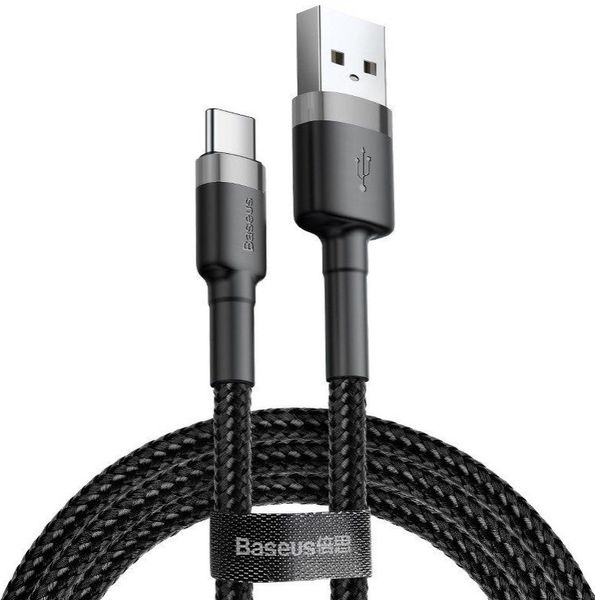 Baseus dátový kábel Cafule USB-C 3m 2A šedo-čierny