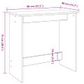 vidaXL Písací stôl staré drevo 80x40x75 cm kompozitné drevo
