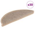 vidaXL Samolepiace nášľapy na schody vzhľad sisalu 30 ks 56x17x3 cm