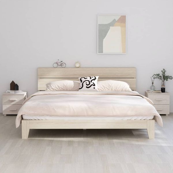 vidaXL Nočné stolíky HAMAR 2 ks, biele 40x35x44,5 cm, borovica