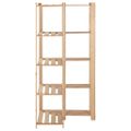vidaXL 5-poschodový úložný rohový regál 82,5x82,5x170 cm masívna borovica