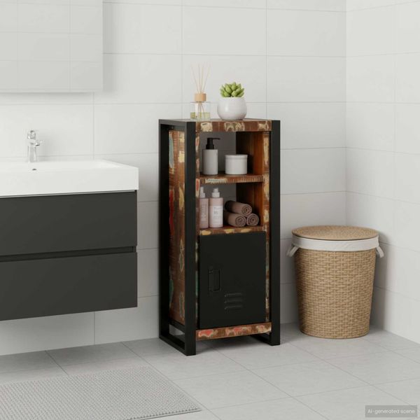 vidaXL Kúpeľňová skriňa Hnedá 40 x 30 x 90 cm Masívne obnovené drevo