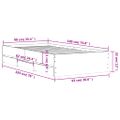 vidaXL Posteľný rám so zásuvkami dymový dub 90x190 cm kompozitné drevo